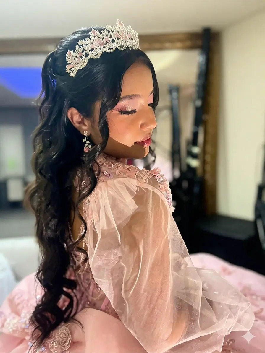 Maquillaje y peinado quinceañera — Belanz Beauty